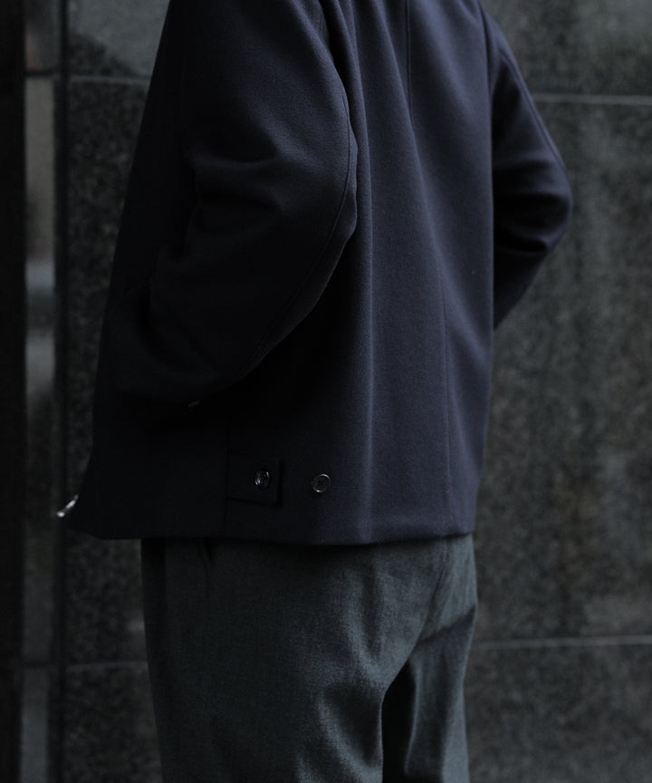 INTERIM(インテリム)の22AWコレクションのCASHMERE25 HARRINGTON JACKETのNAVY BLACK