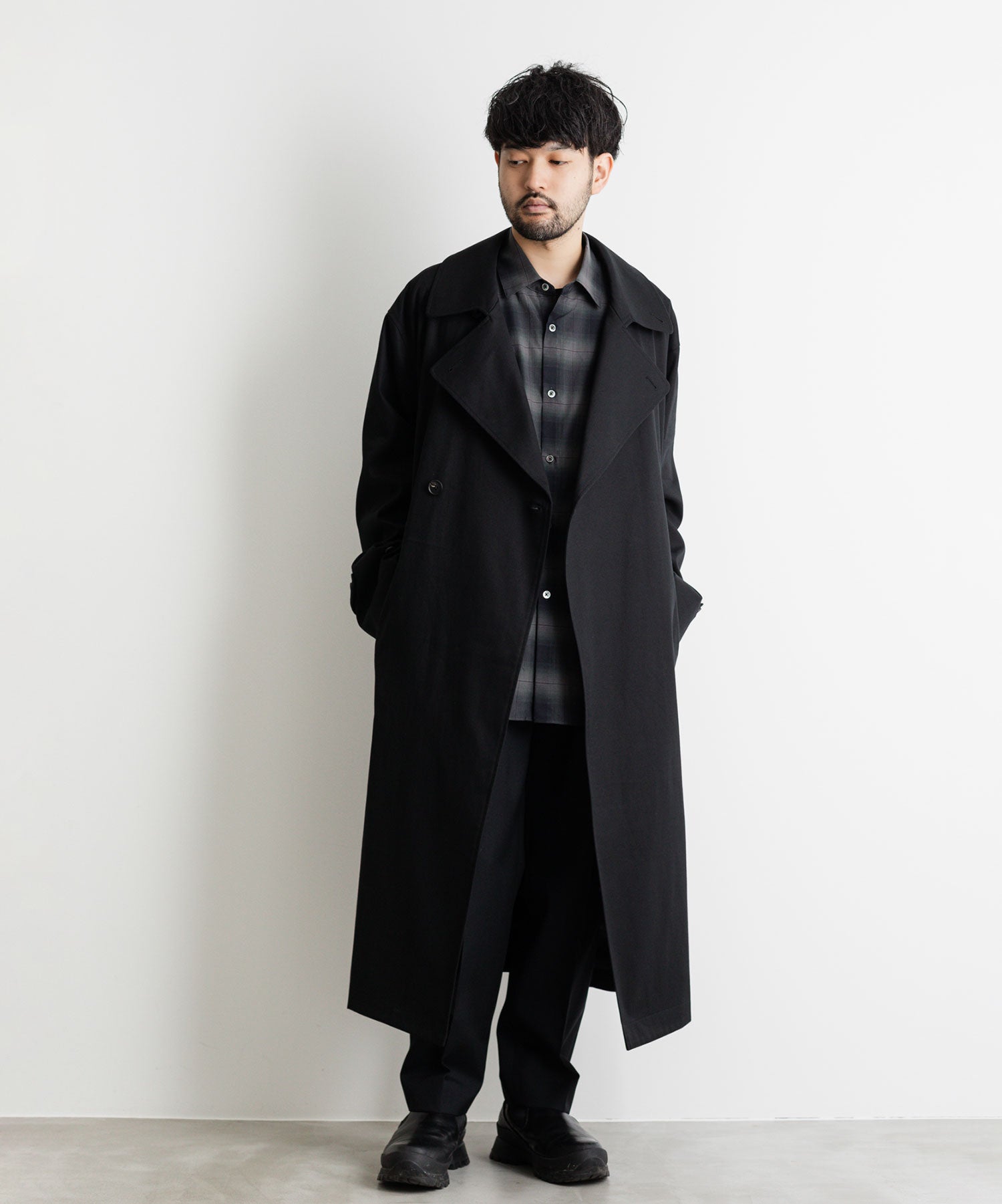 stein】OVERSIZED DOUBLE BREASTED COAT - BLACK | 公式通販サイト