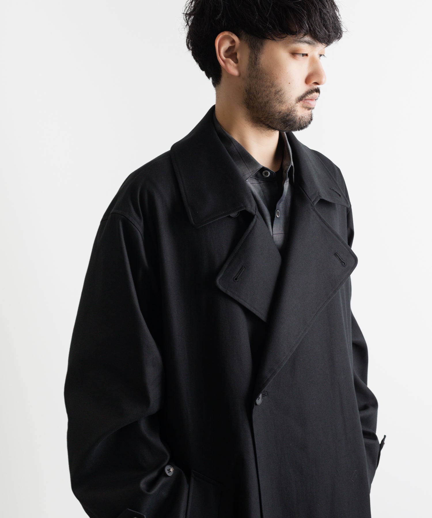 stein】OVERSIZED DOUBLE BREASTED COAT - BLACK | 公式通販サイト