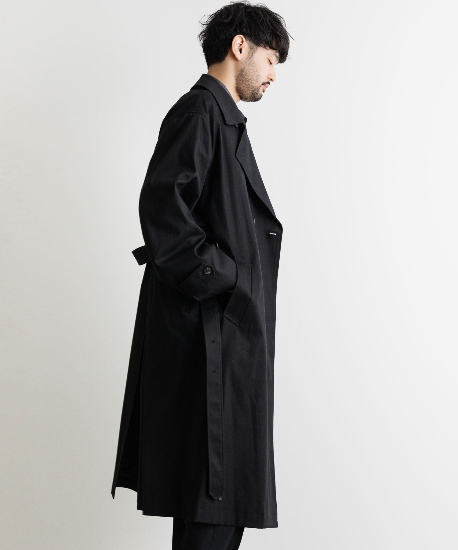 stein】OVERSIZED DOUBLE BREASTED COAT - BLACK | 公式通販サイト 