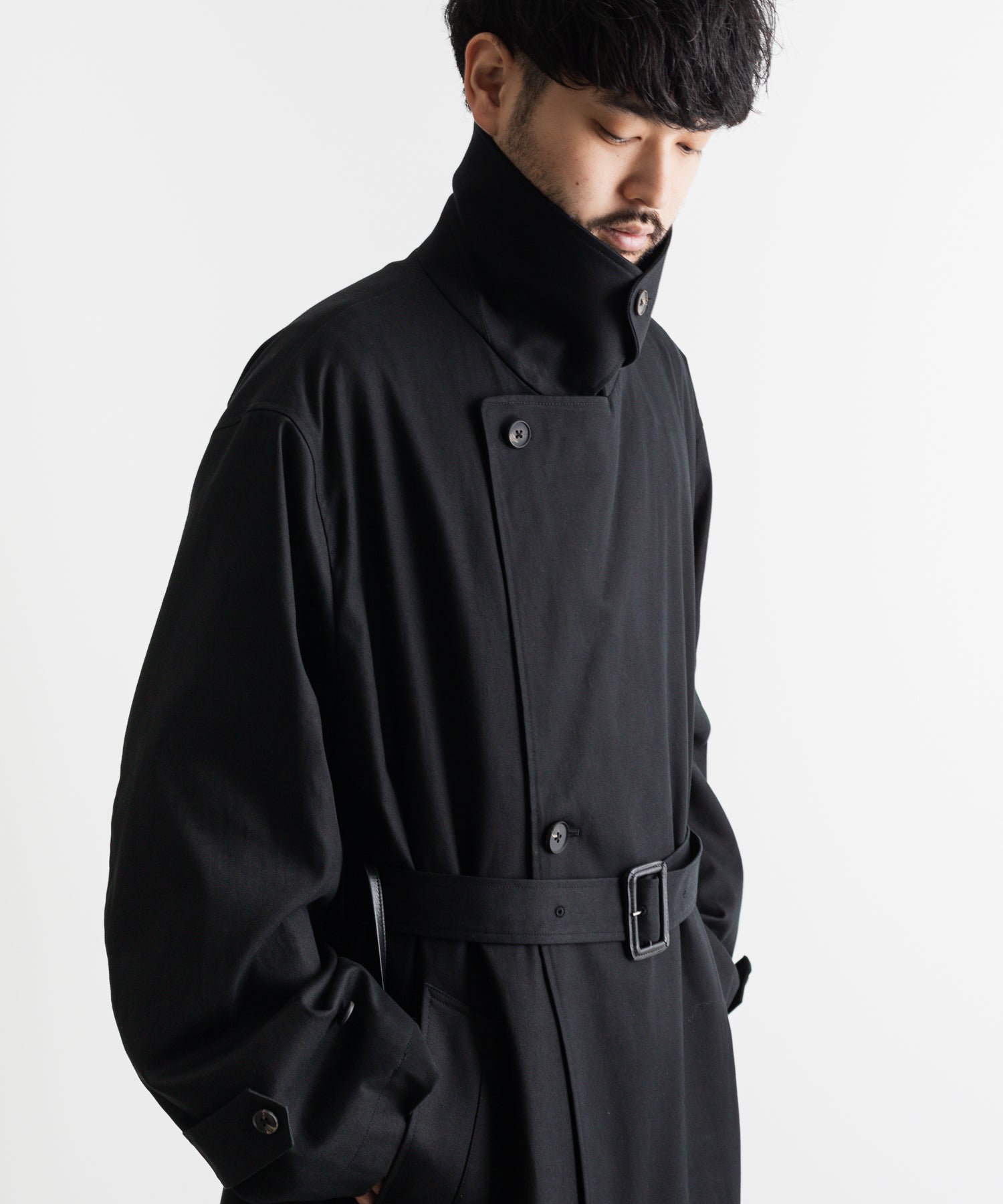 stein】OVERSIZED DOUBLE BREASTED COAT - BLACK | 公式通販サイト 