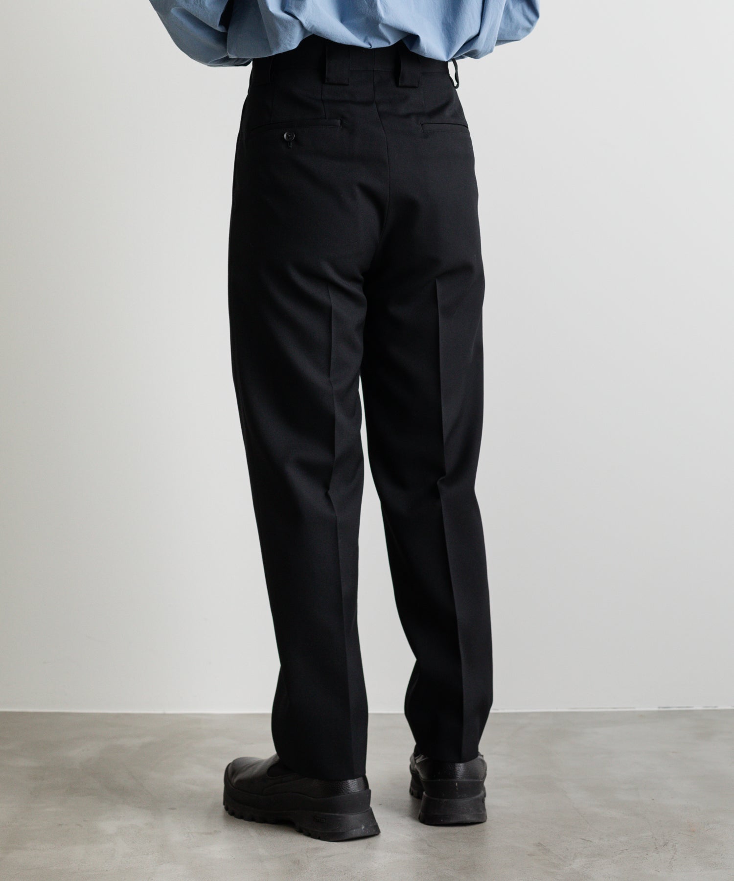 stein 23ss Double Wide Trousers BLACK | gulatilaw.com